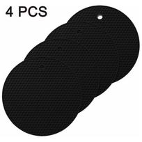 4 Pcs Silicone Round Honeycomb Placemat Mat,heat Protection Mat