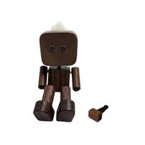 Shaking Leg T-Shaped Head Robot Car Aromatherapy Car Air Freshener Diffuser Car Wooden Puppy Perfume Ornament T A/One size