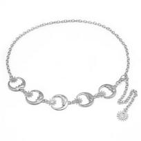 1PC Womens Fashion Belt Hip Hop Waist Metal Chain Gothic Moon Star Silver Pendant Vintage High Waist Chain sidabras