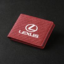 Car Driver License Wallet ID Credit Card Holder For Lexus RX300 IS200 IS250 ES350 Ct200h UX250h NX300h RX350 ES300h RX400h NX GS raudona