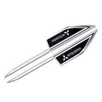 2Pcs Sport Metal Car Side Fender Badge Emblem for Mitsubishi ASX Pajero Outlander Body Styling Decals juoda