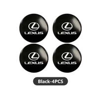 For Lexus 4PCS 56mm Car Badge Wheel Center Cover Stickers Hub Caps Decal RX 300 400 460 UX 200 NX LX LS GS 330 IS 250 300 GX