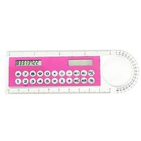 Colorful Childrens Tool School Supplies Calculator Ruler Office Stationery Digital Caliper Solar Energy Calculator rožinė