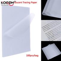 100pcs A4 Translucent Tracing Paper Copy Transfer Printing Drawing Paper Sulfuric Acid Paper For Engineering Drawing/ Printing balta