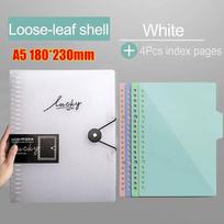 1Pcs Only Shell Binder Cover A4/B5/A5 Transparent Notebook Shell Journal Planner Loose-Leaf Inner Core Cover