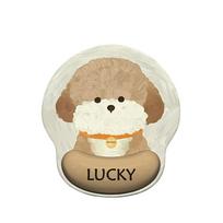 Cute Cartoon Mouse Pad with Wrist Rest Rubber HD Printing Puppy Mouse Pad Anti-Slip Cute Gaming Mousepads Laptop Accessory smėlis