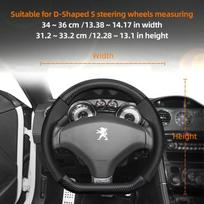 Peugeot Anglies Pluošto Tekstūros Perforuotos Odos Vairo Dangtelis 508 3008 207 2008 307 Sw 308 206 208 5008 301 Expert white