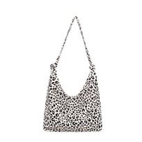 Korean Style Leopard Print Shoulder Bag Messenger Bag Women's Handbag Sweet Canvas Bag  Student balta