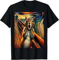 Expressionist Scream Animal Surreal Art Humor Funny Squirrel T- Shirt 4XL