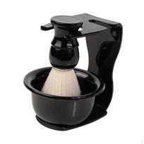 3Pcs Shaving Beard Brush Bowl Kit Barber Grooming Cleaning