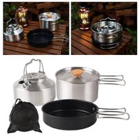 Camping Cookware Set Outdoor Cook Gear Lightweight Kitchen Utensils Hotpot Pot Pans and