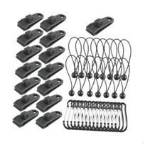 45Pcs Tarp Clips Tent with Carabiners Clamps Canopy for Camping Waterproof Cloths