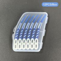 1/5 Box Silicone Interdental Brushes Disposable Teeth Stick Toothpicks Dental Cleaning Brush Teeth Care Floss mėlyna