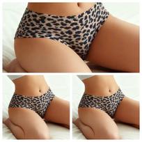 3pcs/set  Women's Seamless Mid-Waist Underwear Breathable Sports European and American Style Triangle Panties Zebra Pattern L&3pcs