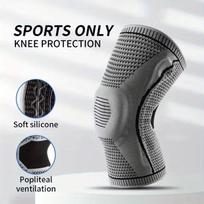 Non-Slip Knee Support Brace, Pad Stabilizers Comfort, Elastic Knee Braces, Fit Compression Sleeve for Arthritis Sports-Grey, M M šviesiai pilka spalva