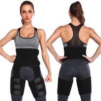 Waist Trainer Women 3 in 1 Waist Thigh Trimmer Body Shaper Weight Loss Slimming Support Belt Hip Raise Corsets Workout Fitness L-XL juoda
