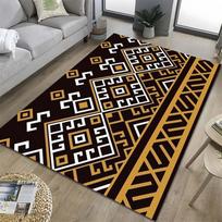 Tribal Aztec Geometric Print Area Rug, Non-Slip Soft Floor Mat for Living Room Bedroom Ethnic Boho Home Decor Carpet 40x60cm( 15x23in )