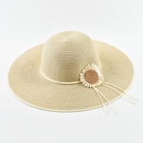 Summer Floppy Sun Hat For Women 12cm Wide Brim Oversized Beach Straw Hat Girls Seaside Travel Foldable UV Protection Cap One Size smėlis