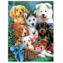 DIY Diamond Painting Animal Dogs Group Full Dimaond Embroidery 20X30CM