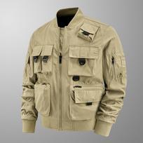 Bomber jacket men's American retro baseball uniform multi-pocket work jacket functional jacket jacket jacket for men M