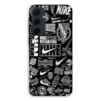 Phone case - MANIACASE - Samsung galaxy A35 - Silicone - Black and white - Graffiti balta