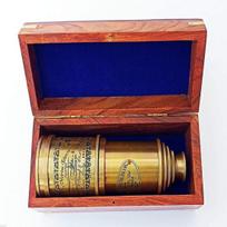 Marine Nautical Antique Vintage Solid Brass Pirate Spyglass Telescop 20  brass M aero