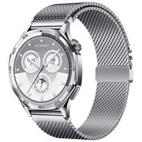 20mm 22mm Titano parašiuto sagtis dirželis Huawei Watch GT5 5Pro GT4 3 2e 46mm Prabangus Milanese apyrankė Samsung Galaxy Watch 7 6 5 4 Metalinė juosta Universal 22mm width sidabras