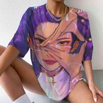 Huntrix Girls Kpop Demon Hunters Two-sided Shirt Anime Style ShirtFeaturing Rumi Mira Zoey Girl Group Magical Warrior Fan Tops S