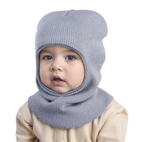 Žieminė kūdikio balaklava šiltas megztas vilnonis kepuraitė šalikas vienas gabalas vaikiška ausų apsaugos kepurė mažyliui kaklaskarė kepuraitė 1-7 metų elastic fit 1-7Y