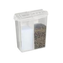 2in1 Camping Seasoning Shaker Multi-Purpose Spice Jar With Lid 2-Compartment Outdoor BBQ Cooking Salt Pepper Storage Box