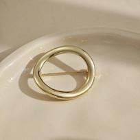 Geometric Circle Hollow Ring Irregular Light Luxury Metal Style Temperament Personalized Accessories Brooch
