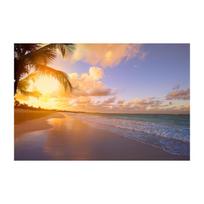 Beach Sunset Clouds Coco Nut Tree Canvas Painting Palm Tree Posters and Prints Sunrise Seascape Home Room Decor Unframed 20x30cm