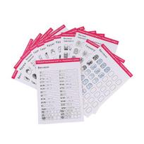 12Pcs Nail Art Training Card Reusable Nail Design Practice Sheet Beginner Fingernail Pattern Template Exercise Book Manicure Coloring Practice Tools 12pcs
