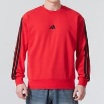 Adidas Men's 3-Stripes Crewneck Sweatshirt JE6373 M rubino raudonumo spalva