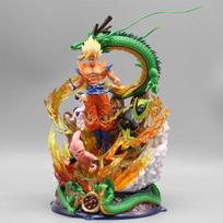 Dragon Ball Model Son Goku Anime Figurine 23cm Super Saiyan Goku Statue Shenron Frieza Buu Cell Models Collectble Playthings Gifts Gk