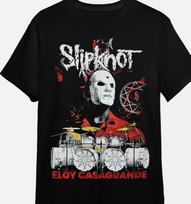 HOT Eloy Casagrande Drummer of Slipknot Black T-shirt Unisex All Sizes Unisex T-Shirt S įvairiaspalvis