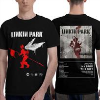 L-Linkin P-Park   Men T Shirt Band  Crazy Tee Shirt Short Sleeve Crewneck T-Shirt 100% Cotton Plus Size Clothes S įvairiaspalvis