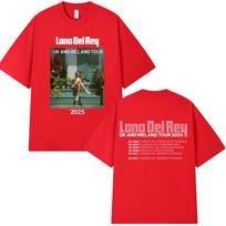 Lana Del Rey UK and Ireland Tour 2025 T-shirts Fans Gift Unisex Women Harajuku Fashion Short Sleeve Oversized T Shirts Streetwear S