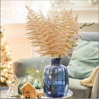 Glittered Leaves Christmas Tree Branches Wreath Twinkle Gold Silver Champagne Artificial Pine Branches Plastic Fake Plant rožinio aukso spalvos