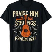Guitarists Praise Him With The Strings Acoustic Guitar Music T Shirt S įvairiaspalvis