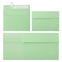 24Pcs A2 Paper Envelopes Announcement Mailing Self Seal Invitation Envelopes Postcard Wedding Greeting Cards Photo Gift Envelope žolės žalia spalva