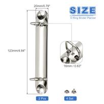2/5Set B7 2Hole Ring Binder Mechanisms D Ring Replacement Binder Planner Loose Leaf Binding Spines for Organizers DIY Fill Paper