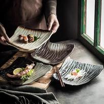 Japanese Black Pearl Watermelon Shaped Sashimi Plate