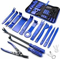 19pcs Trim Removal Tool, Car Panel Dashboard Door Audio Trim Removal Tool Kit, Auto Clip Pliers Fastener Remover Set mėlyna