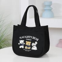 Canvas Bento Lunch Bag Classic Bear Lunch Box Storage Handbag Multifunctional Kid School Commuter Picnic Tote Bag juoda