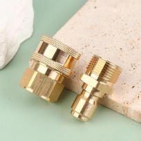 3/8 M22 Adapteris Aukšto slėgio plovimo mašinos vandens išleidimo rinkinys Greito prijungimo rinkiniai M22 aukšto slėgio plovimo aparato žarnai 1X2X4