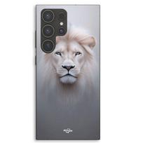 Coque téléphone - MANIACASE - Samsung Galaxy S23 Ultra - Silicone TPU - Lion Blanc - Noir juoda