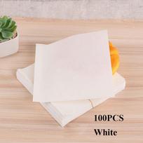 100PCS Portable Biscuits Bag Bakery Kraft Donut Wrapping Solid Color Bread Packing Oilproof Paper balta
