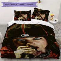 Billie Eilish Pattern Bedding uilt Set uilt Cover Pillowcase Home Decoration Birthday Gift (1 * duvet cover + 13 * pillowcase  without core) 135x200cm