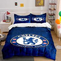 Chelsea futbolo klubo logotipas. Patalynės komplektai Antklodžių užvalkalų komplektai Antklodžių užvalkalai Pagalvės užvalkalai(1 * Antklodės užvalkalas 2 * Pagalvių užvalkalai be antklodės įdaro) 135x200cm